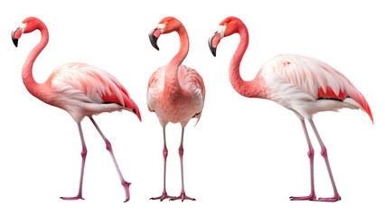 Flamingo standing png on transparent background