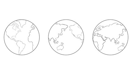 3 world map on the white background