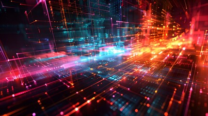 Obraz premium Abstract technology lines