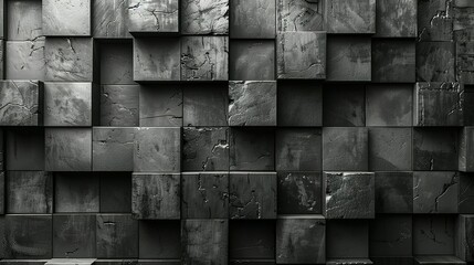 Contemporary Contrast: Gray Block Grid