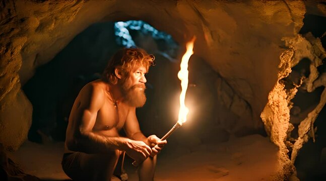 Neanderthal Explorer with Torch