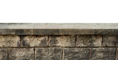 old stone bench on white background isolated for display product