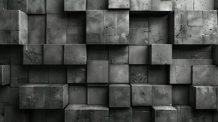 Monochrome Majesty: A Study in Gray Blocks