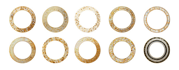 Picture frame png element set on transparent background