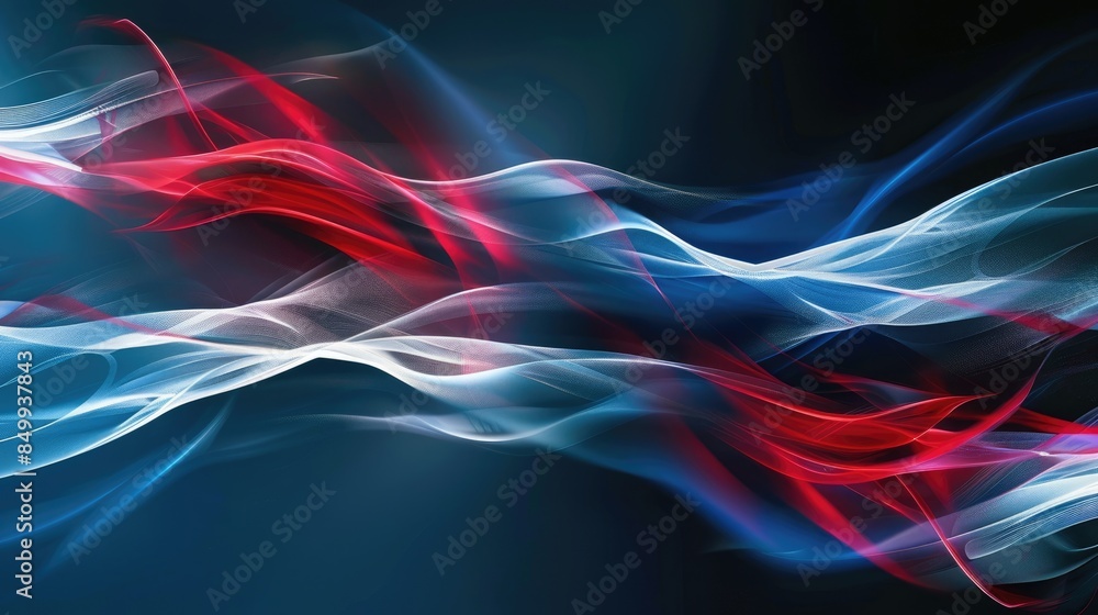 Poster blue and red abstract background with smooth gradient aig51a.