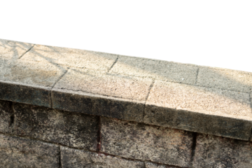 stone bench on white background isolated for product display and backdrop. shot with high angle view