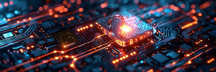 Fototapeta premium Enhancing cybersecurity measures within digital solutions to protect sensitive data concept