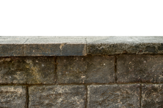 solid stone bench isolated for product display