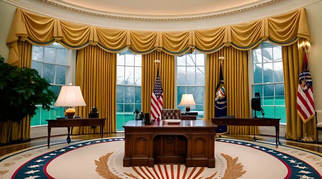 The President&rsquo;s Workspace Inside the Oval Office