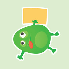 Green Bean Sticky Note Sticker Vector Cute Illustration