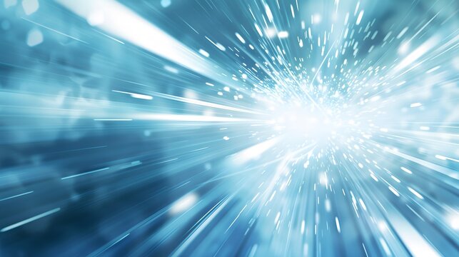 A bright blue light with white streaks is shown. The light is so bright that it is almost blinding