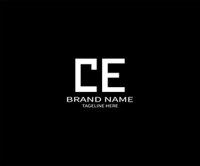 Obraz premium CE LETTER LOGO Design ONE BLACK BACKGROUND