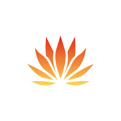 logo design leaves for various orange color