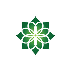 Islamic design pattern in green color