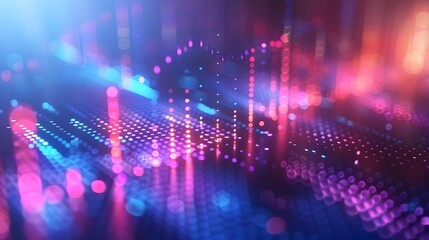 A colorful, abstract background with a few dots and lines