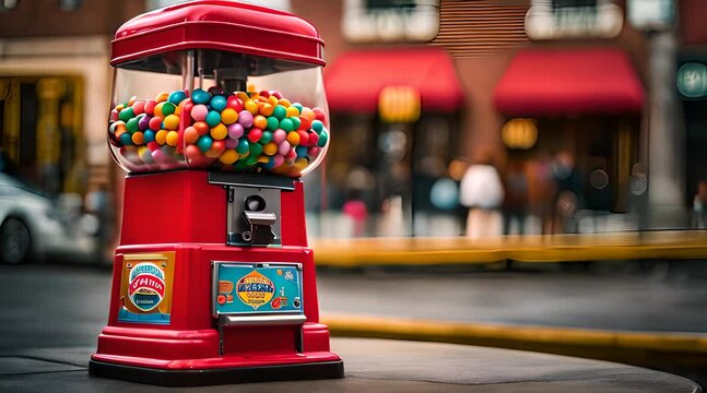Candy Dispenser Delight. Coin-Operated Sweetness