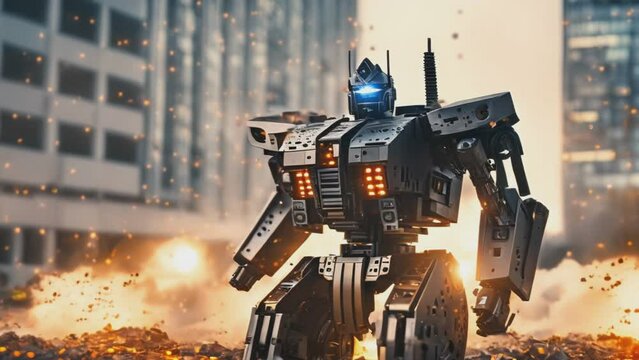Transformer robot. Generated AI