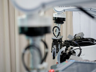 Robot technology arm belt industry factory machine manufacturing engineering equipment futurist automate production modern computer artificial intelligence ai smart construction development welding ai