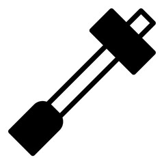 Hammer icon or logo illustration outline black style