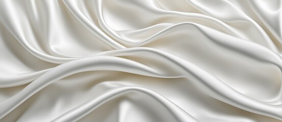 Obraz premium background texture fabric soft white blurred abstract calm peaceful shine movement natural graphic satin silky material effect ripple fashion elegant fold smooth beauty new textile luxurious silk 