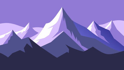 Fototapeta premium The colorful peaks of the stunning mountain range stand out against the backdrop of the sky.