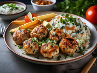 grilled chicken with vegetables