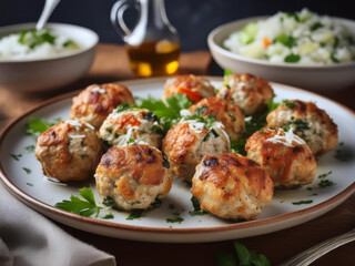 Fototapeta premium grilled chicken with vegetables