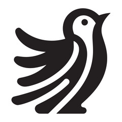 Creative dove bird logo and icon illustration 