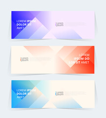 Naklejka premium Geometric banner design with Vector presentation template