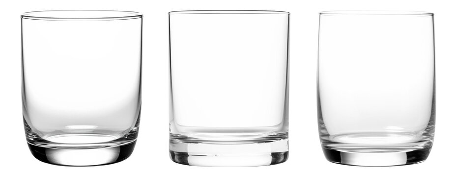 empty drinking glass container set