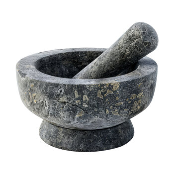 recommend clip art: Stone mortar and pestle kitchen tool on transparent background clipart