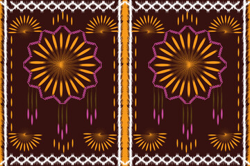 Pattern Ikat style, vector hand drawing design for fabric, ethnic, textile, texture, wrapping paper, wall paper or abstract background.
