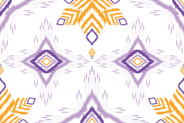 Pattern Ikat style, vector hand drawing design for fabric, ethnic, textile, texture, wrapping paper, wall paper or abstract background.