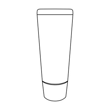 recommend clip art: チューブの線画（歯磨き粉、化粧品、シャンプーなどの容器）
