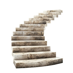 stairs to success isolated on transparent white background, clipping path