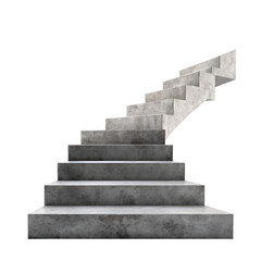 Fototapeta premium stairs to success isolated on transparent white background, clipping path