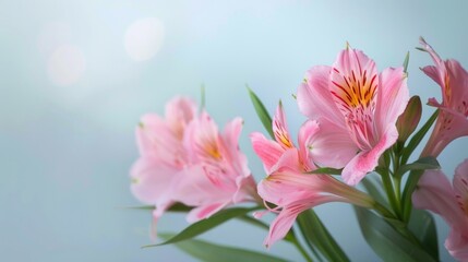 Alstroemeria with copy space
