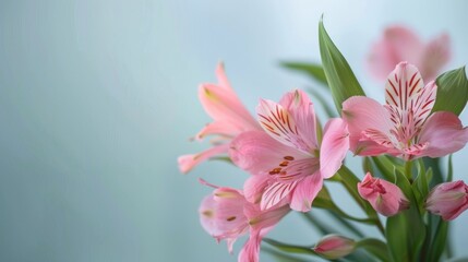 Alstroemeria with copy space