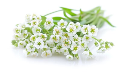 Alyssum on white background