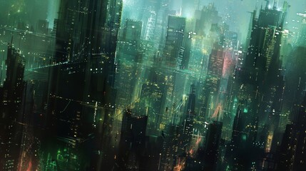 Urban engine capturing metropolis aesthetics and city vibes with pulsating urban energy