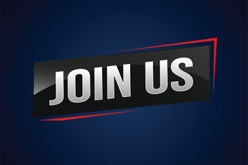 join us word concept vector illustration with modern futuristic 3d style for our team landing page template ui web mobile app poster banner flyer background gift card coupon label wallpaper

