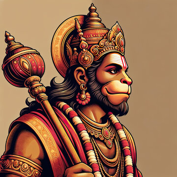 Hindu God Lord Hanuman beautiful image