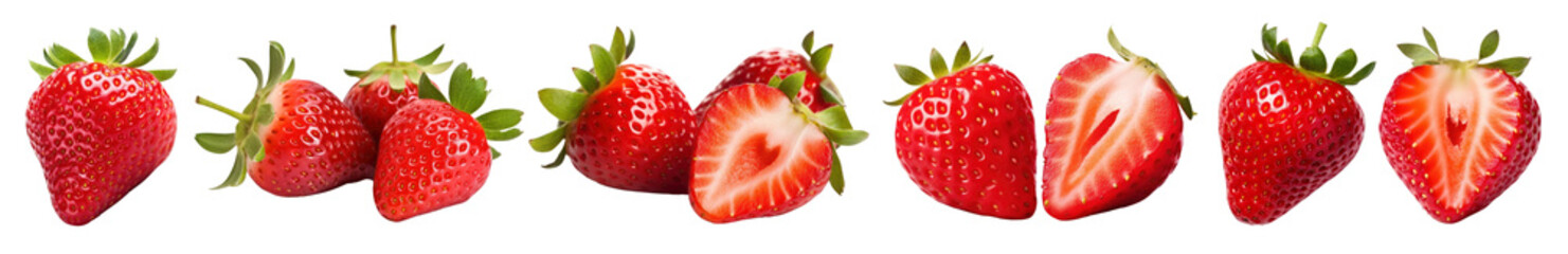 PNG Strawberrys  cut out element set