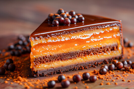  Hungarian Dobos Torte with caramel topping