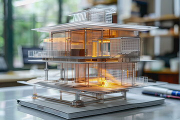 transparent house model architectures crafted using cutting edge printer techniques for enhanced visualization