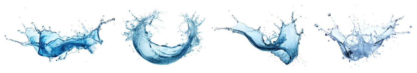 PNG Splash water  cut out element set