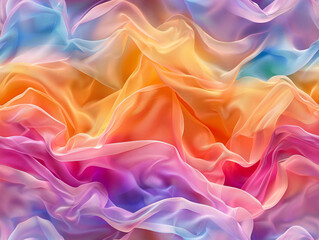 Obraz premium Abstract colorful wavy fabric for design, background, or fashion