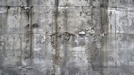 Obraz premium Ideal background a large weathered concrete wall with rough texture in grey color