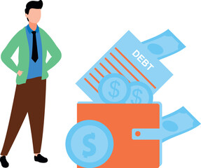 The boy is standing.