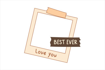 Retro Collage Frame Sticker Design